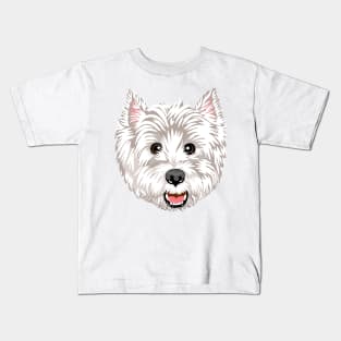 Westie face Kids T-Shirt